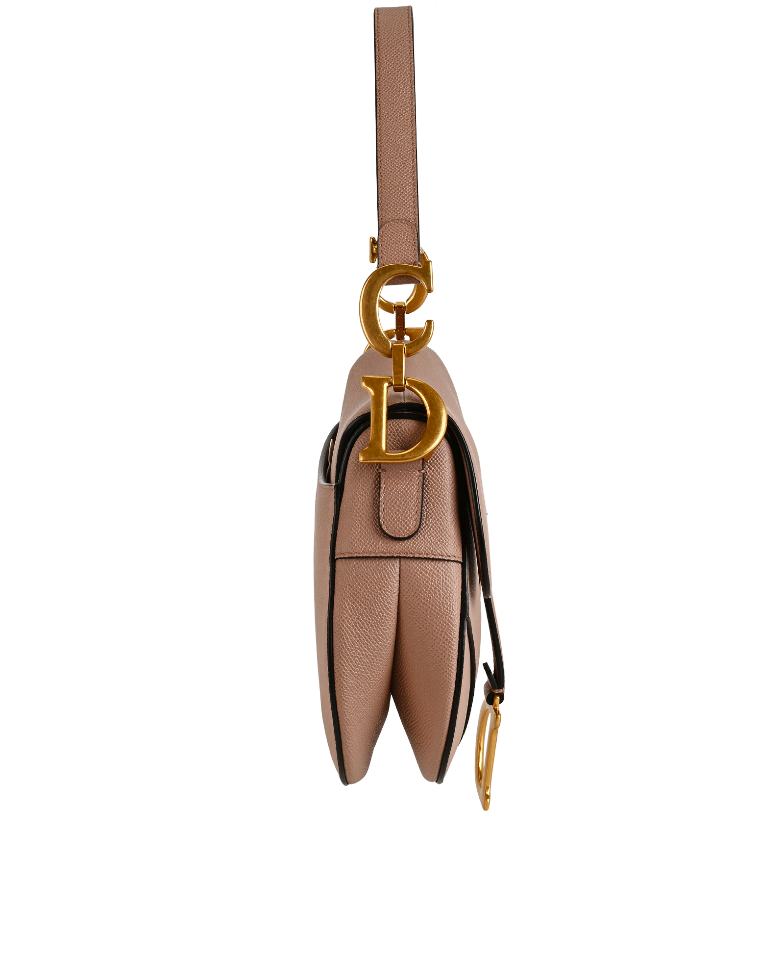 Saddle Bag, &pound;2,100, Handbags, Pink, Leather, Side view